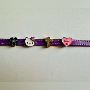 Hello Kitty Kids Purple Charm Bracelet
